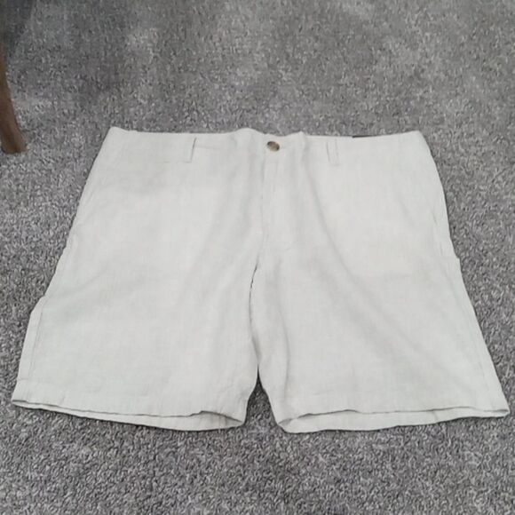 14th & Union Slim Fit Casual tan linen blend shorts. 100% cotton size 40 NWT - Picture 4 of 6